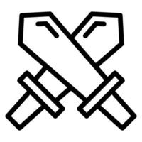swords line icon vector