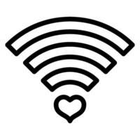 icono de línea de señal wifi vector
