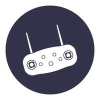 Remote control drone icon vector