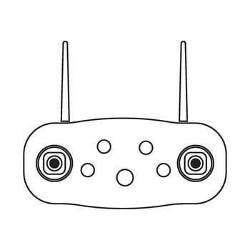 Remote control drone icon vector