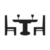 dining table set icon vector