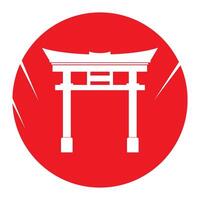 Torii Gate icon vector
