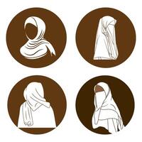 Muslimah hijab Logo vector