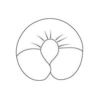 neck pillow icon design vector