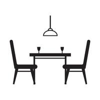dining table set icon vector
