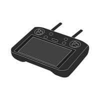 Remote control drone icon vector