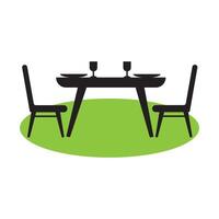 dining table set icon vector