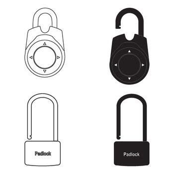 simple padlock design vector
