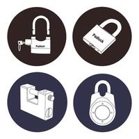 simple padlock design vector