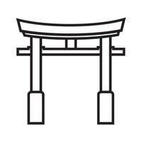 Torii Gate icon vector