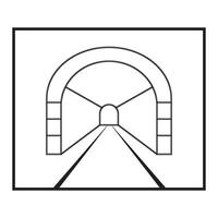 túnel icono diseño vector