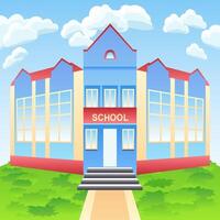 modern school building vector