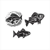 Atlantic Cod silhouette icon graphic logo design vector