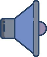 Speaker linear color illustration vector
