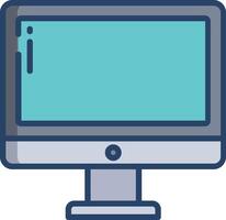 Computer linear color illustrations vector