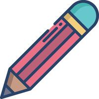 Pen nib linear color illustration vector