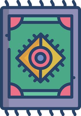 Carpet linear color illustration