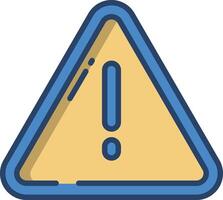 Danger linear color illustration vector