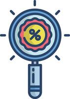 Search linear color illustration vector