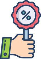 Offer linear color illustration vector