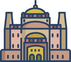 Cairo Citadel linear color illustration vector