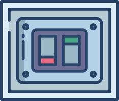 Switch linear color illustration vector