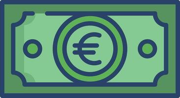 Euro linear color illustration vector