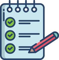 Note linear color illustration vector