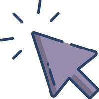 Cursor Arrow linear color illustration vector