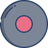 record linear color illustration vector