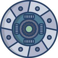 Clutch Disc linear color illustration vector