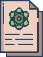 Document linear color illustration vector