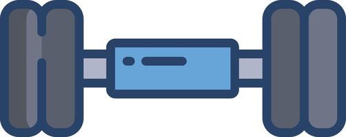 Dumbbell linear color illustration vector