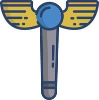 Scepter linear color illustration vector