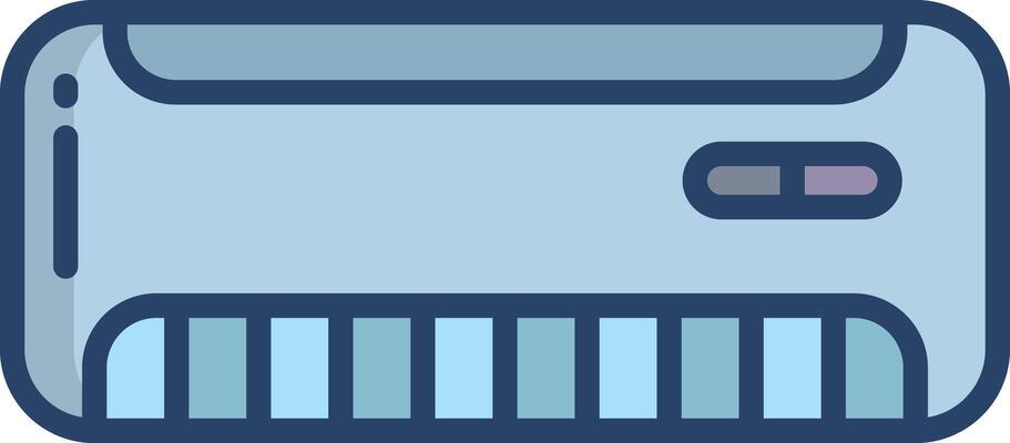 Air Conditioner linear color illustration
