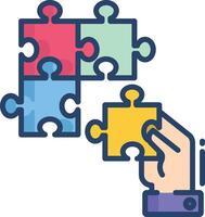 Solution linear color illustration vector