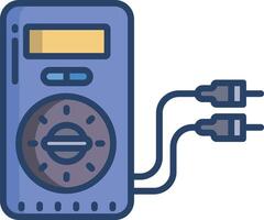 Voltage Tester linear color illustration vector