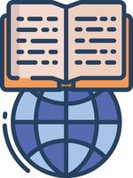 Book linear color illustration vector