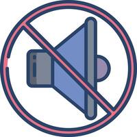 Mute linear color illustration vector