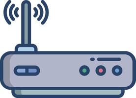 router linear color illustration vector