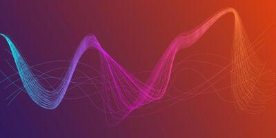 abstract background with colorful waves vector