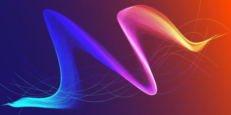 abstract background with colorful waves