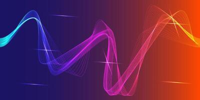 abstract background with colorful waves vector