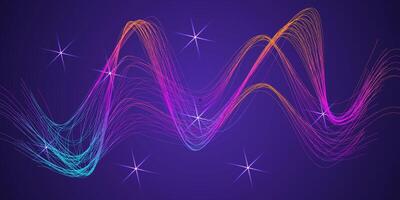 abstract background with colorful waves vector