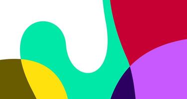 Minimalist simple flat colorful fluid geometric abstract background for summer vector