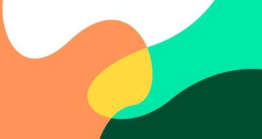 Minimalist simple flat colorful fluid geometric abstract background for summer vector