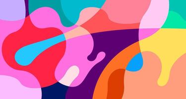 Colorful abstract fluid and psychedelic flat background for summer holiday party vector