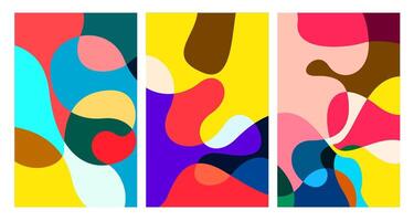 colorful abstract psychedelic liquid and fluid background pattern vector