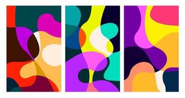 colorful abstract psychedelic liquid and fluid background pattern vector