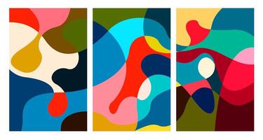 colorful abstract psychedelic liquid and fluid background pattern vector